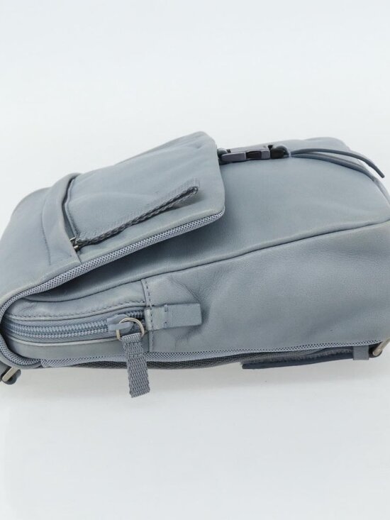 PRADA Backpack Leather Light Blue Silver Auth BA12406A main image 4